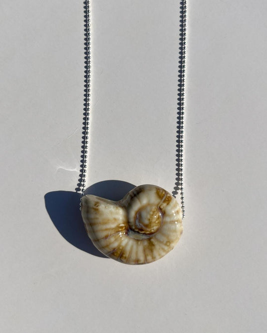 The Nautilus Shell Ceramic Pendant Necklace