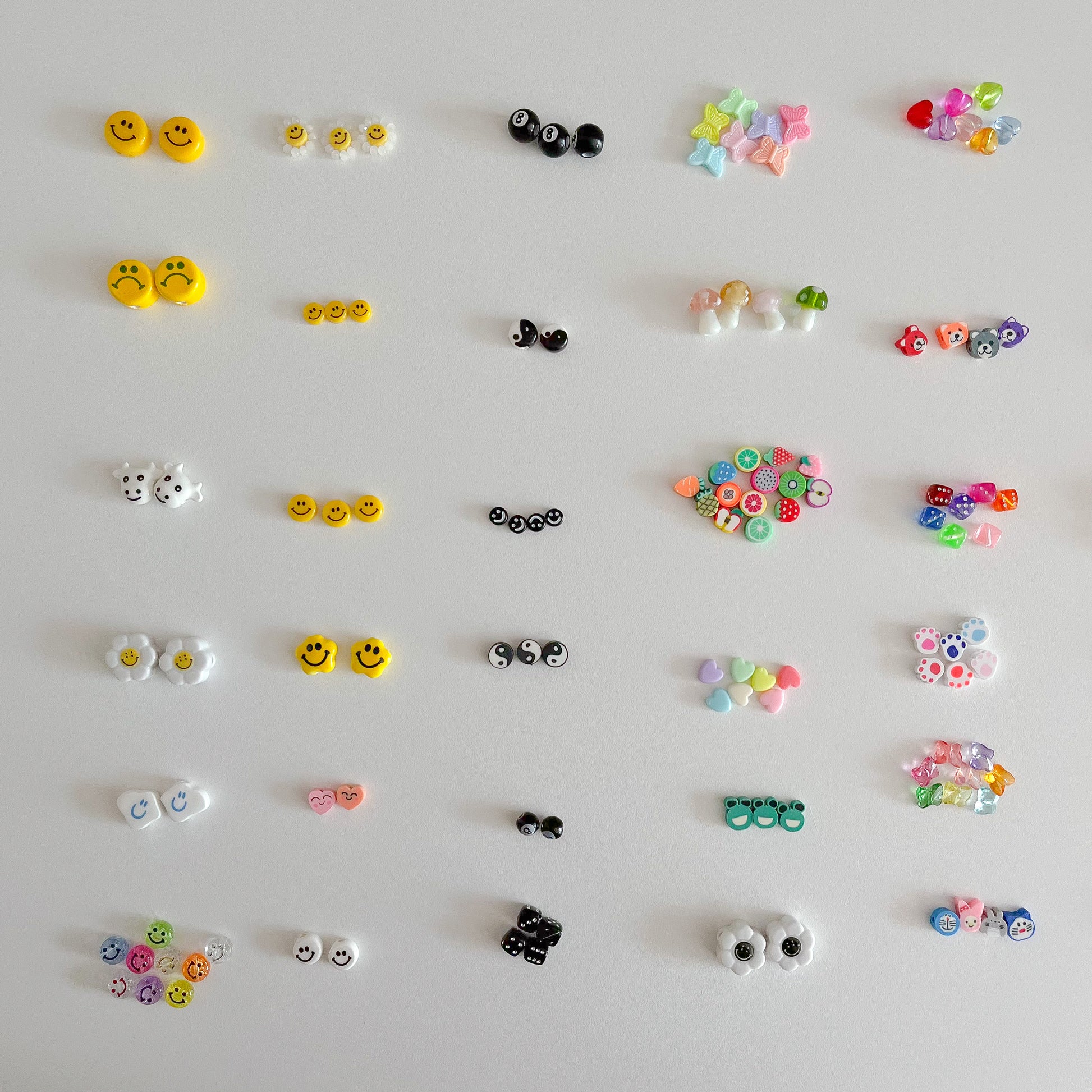 Assorted beads to choose from when creating a Buttercup Studio Custom Regular Pearls Necklace.