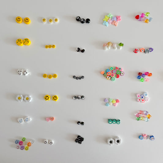 Assorted beads to choose from when creating a Buttercup Studio Dream Custom Phone Strap.