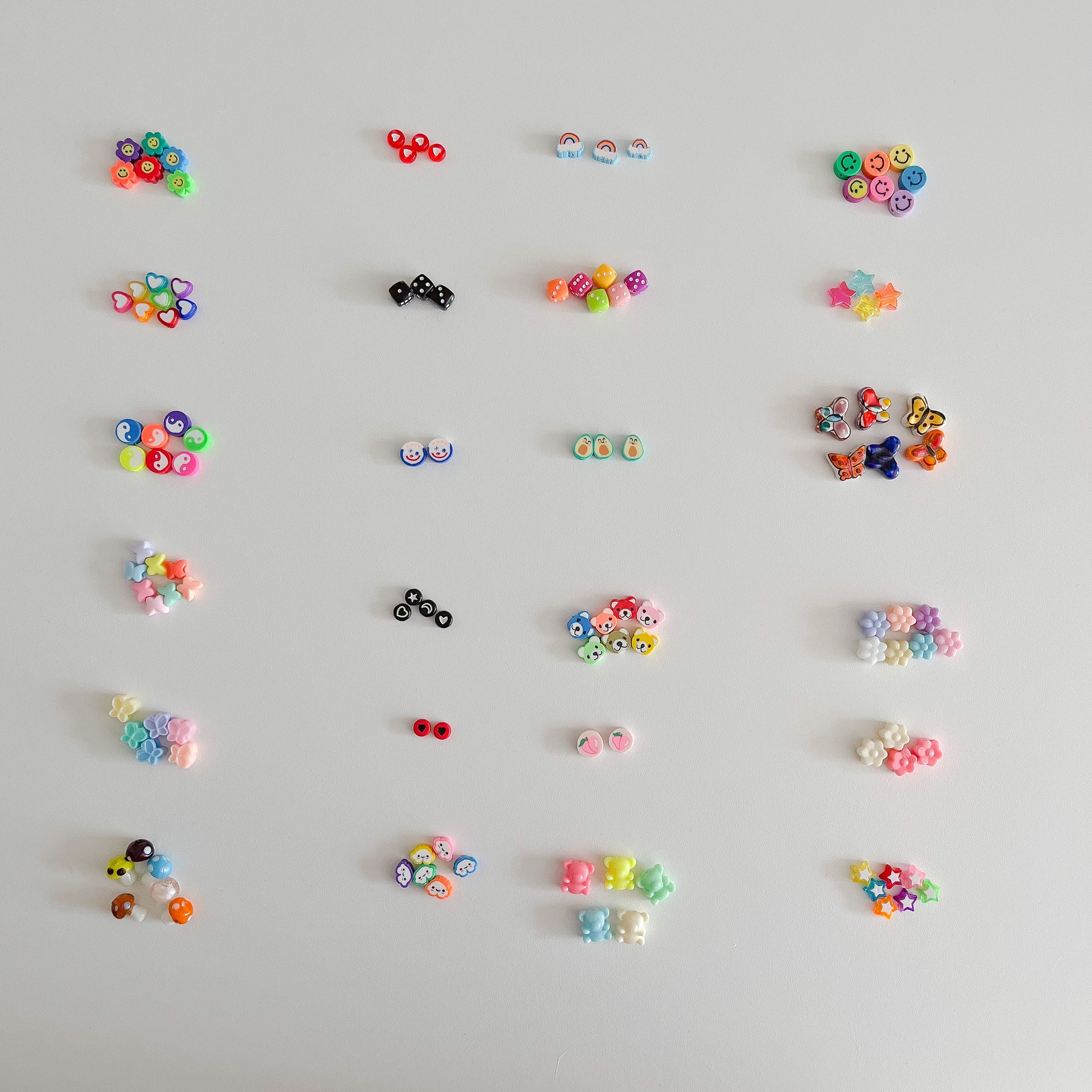 Assorted beads to choose from when creating a Buttercup Studio Custom Regular Pearls Necklace.