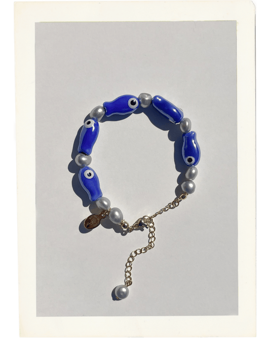 The Lucky Fish Freshwater Bracelet - Denim