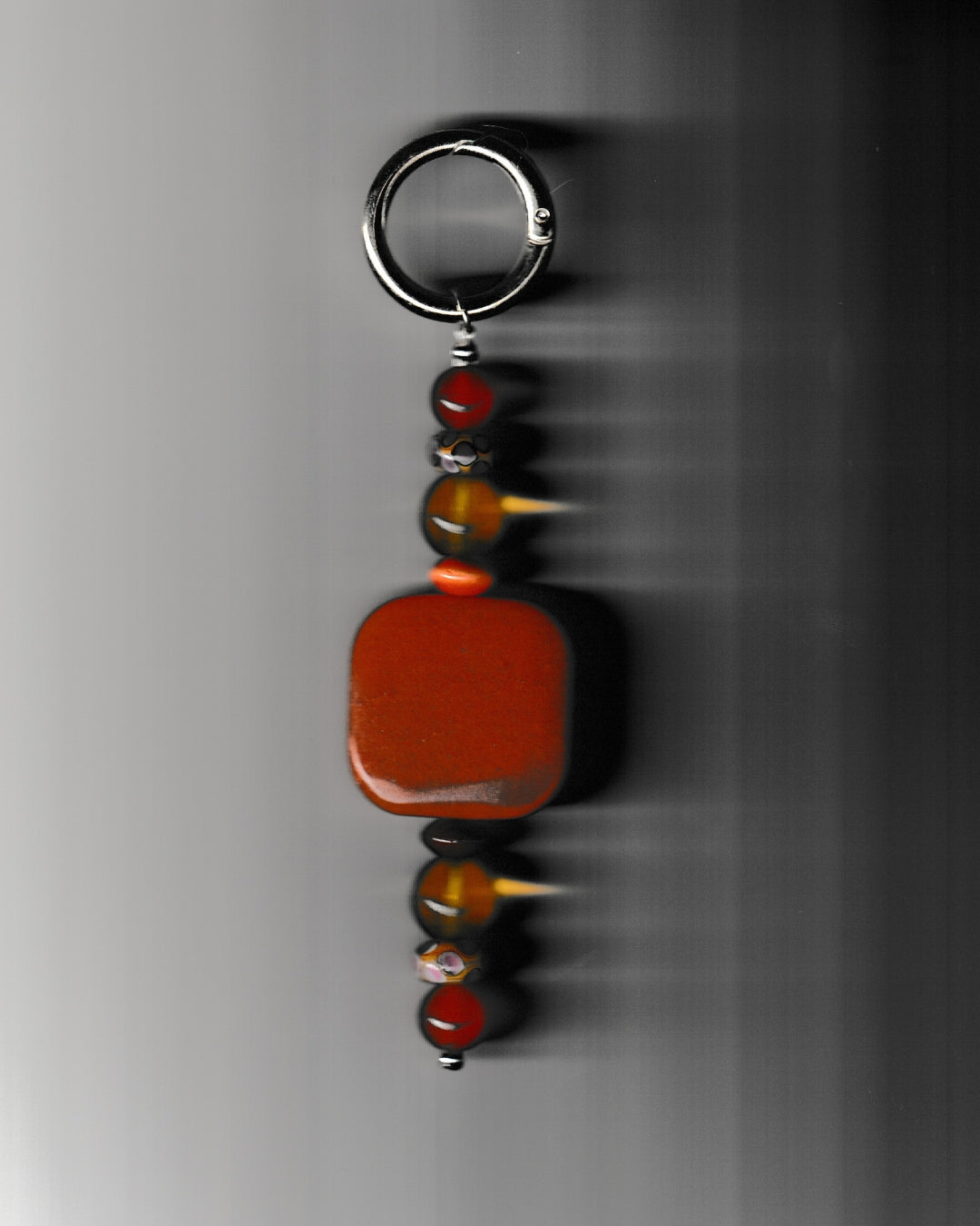 The Burnt Brick Beaded Bag Charm - Limited