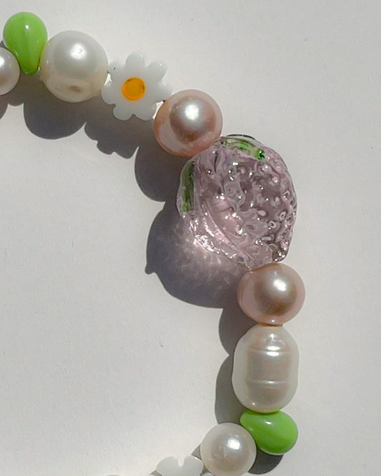 Strawberry Milkshake Freshwater Pearls Bracelet