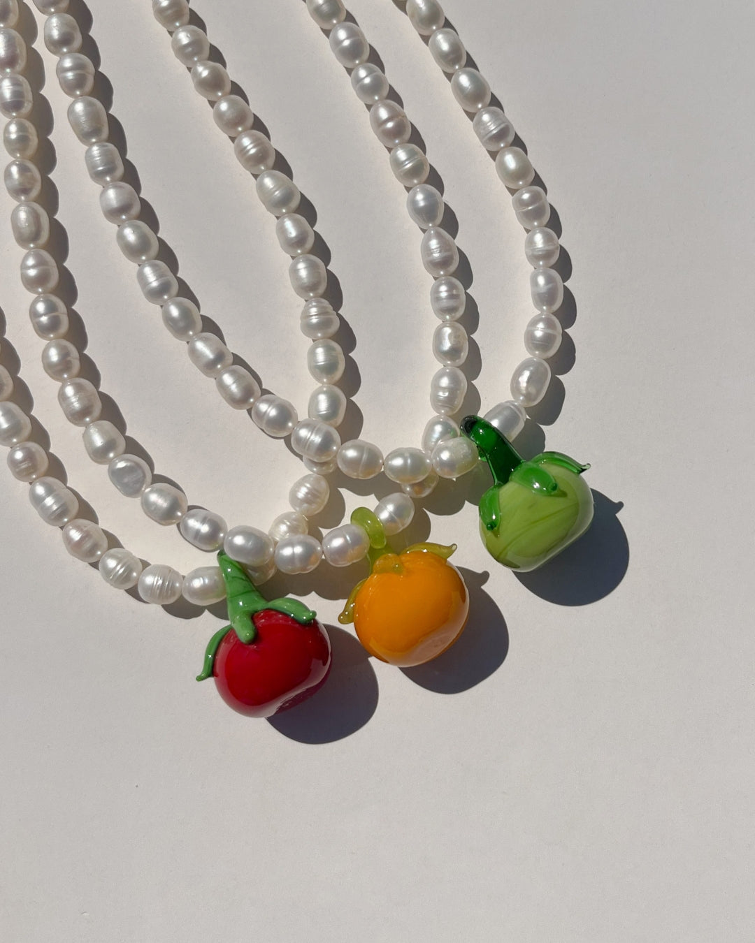 The Heirloom Tomato Freshwater Pearl Necklace - Green