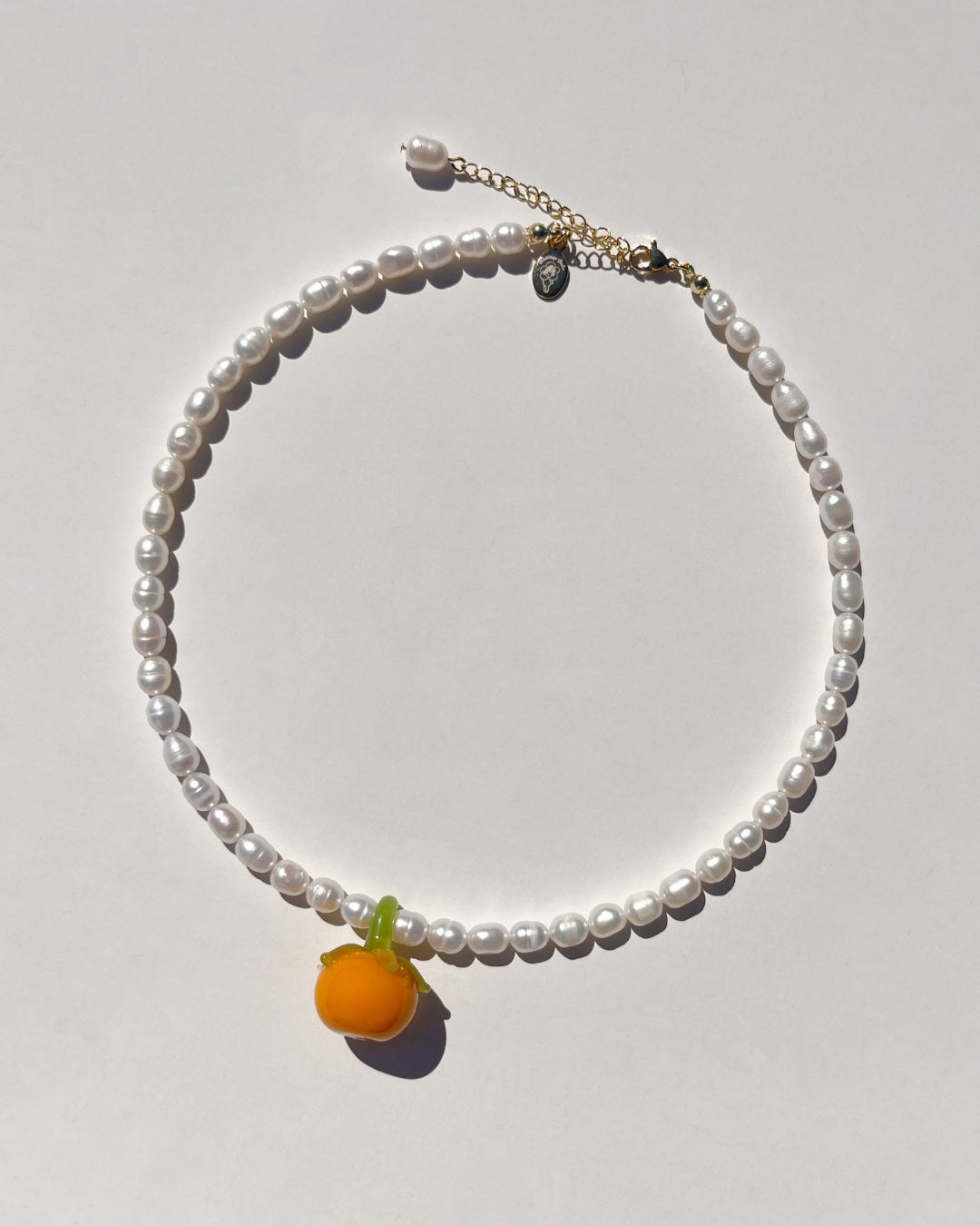 The Heirloom Tomato Freshwater Pearl Necklace - Orange