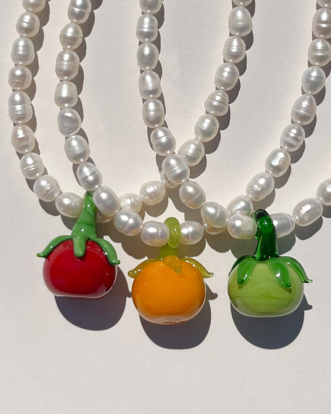 The Heirloom Tomato Freshwater Pearl Necklace - Orange