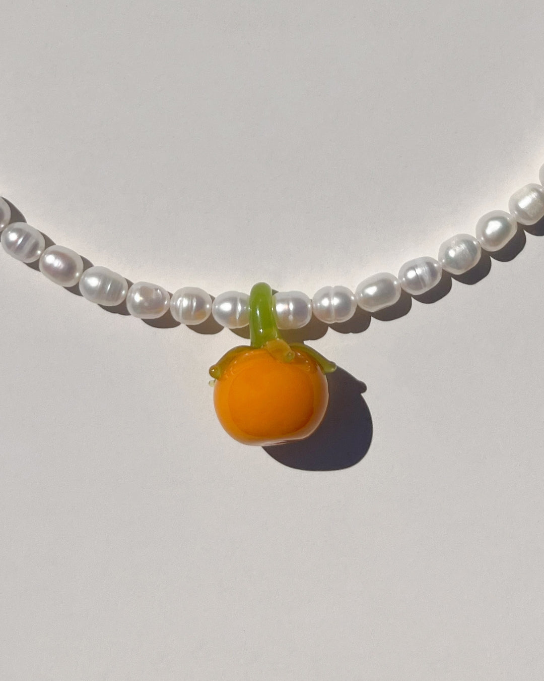 The Heirloom Tomato Freshwater Pearl Necklace - Orange