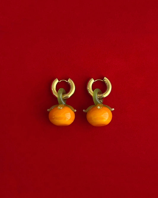 The Heirloom Tomato Earrings - Orange