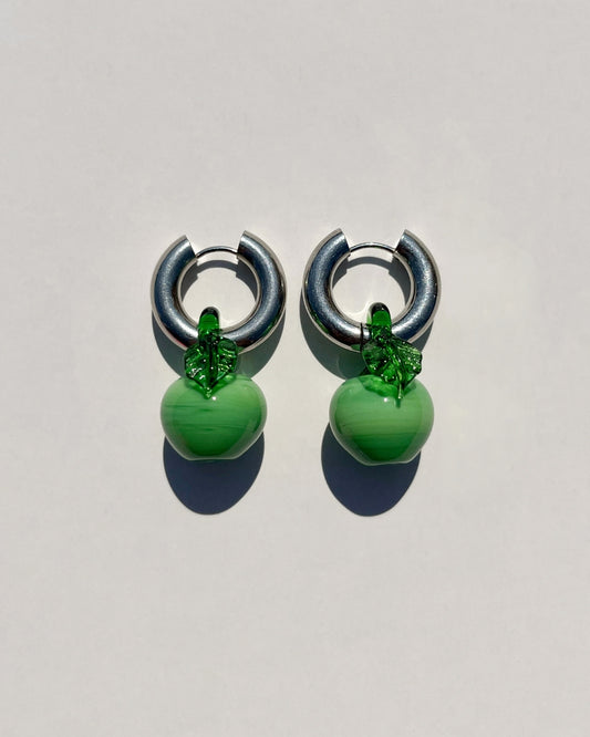 The So Julia Apple Earrings - Green