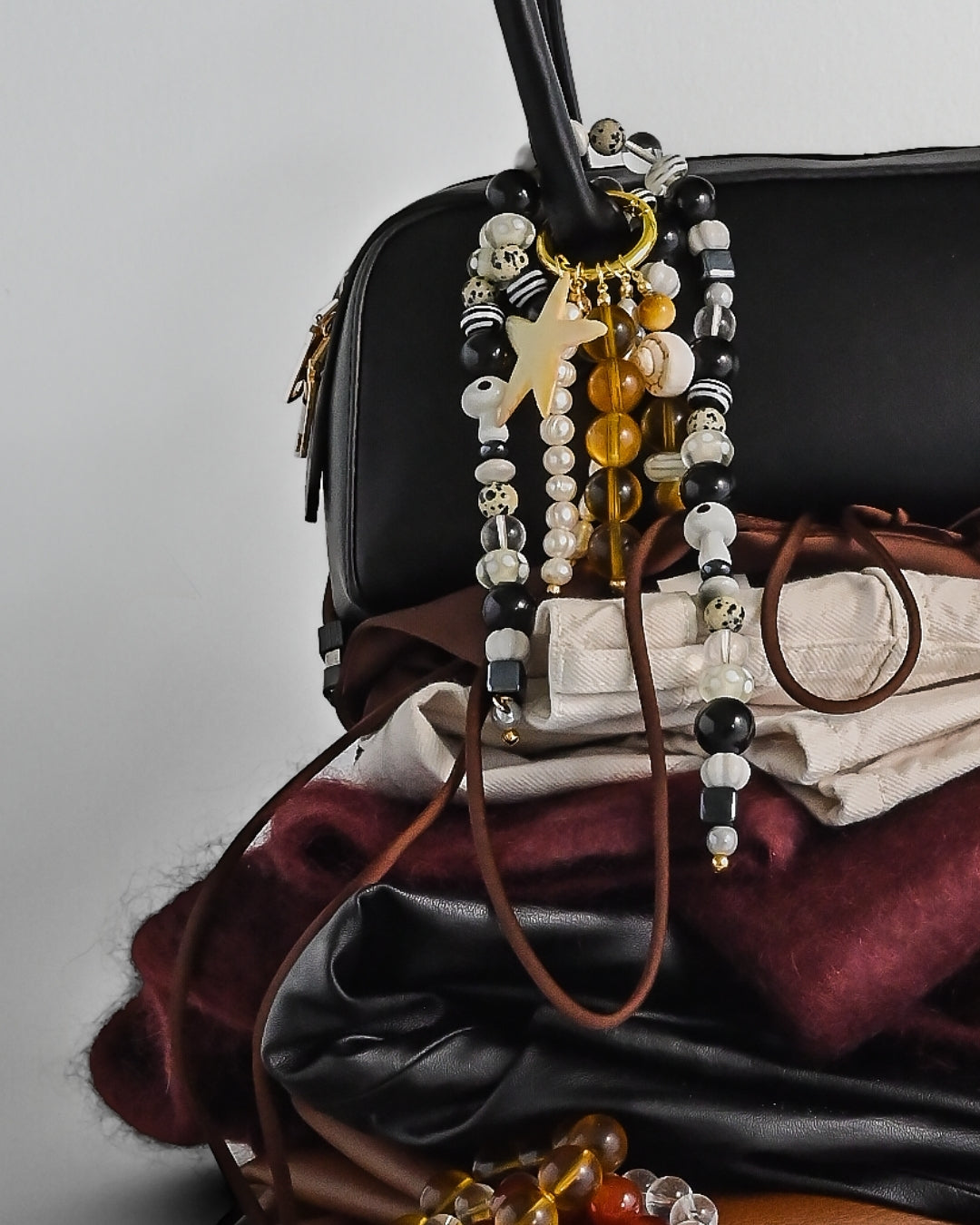 The Seaside Momento Beaded Bag Charm - Limited