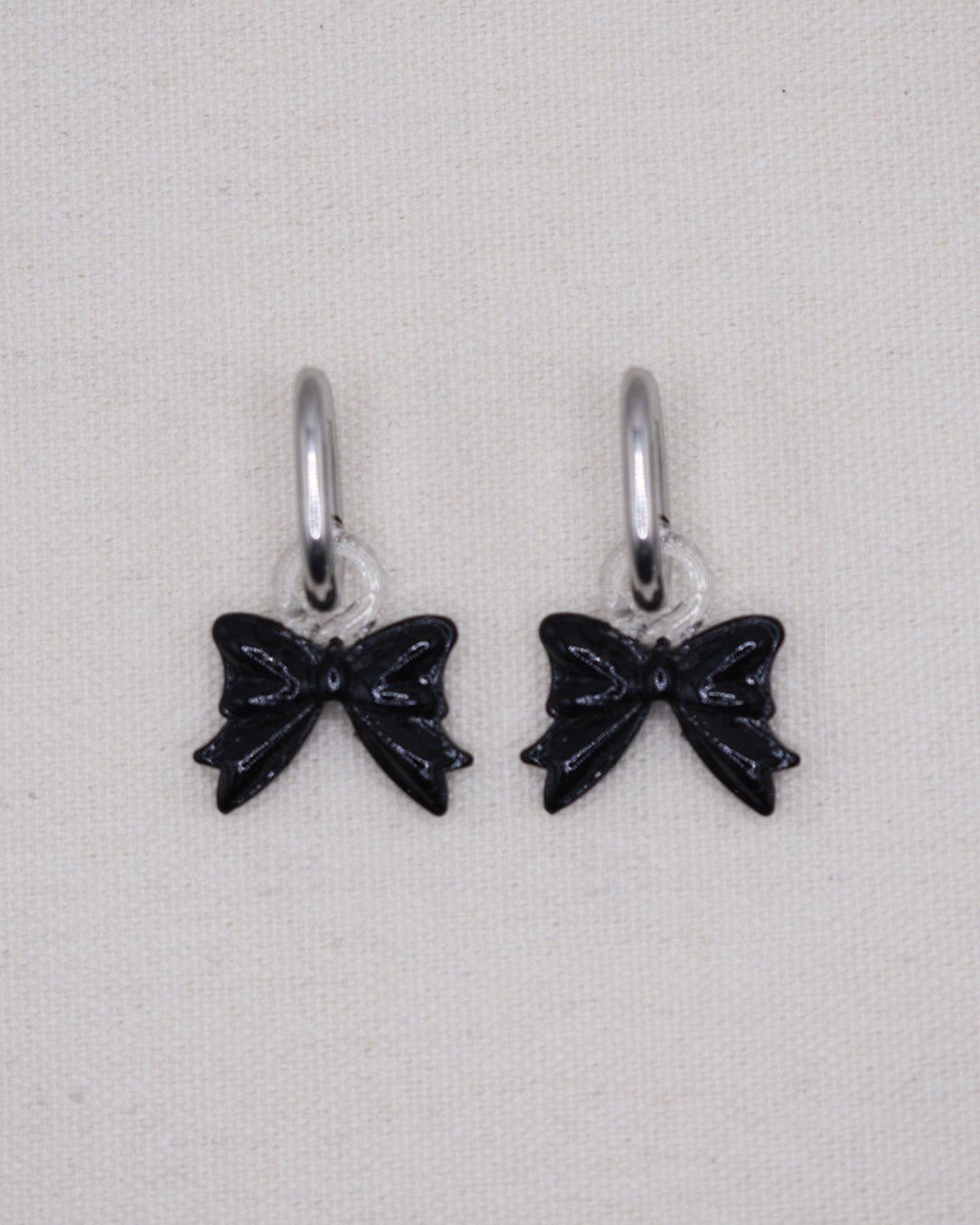 The Prairie Bow Earrings - Noir