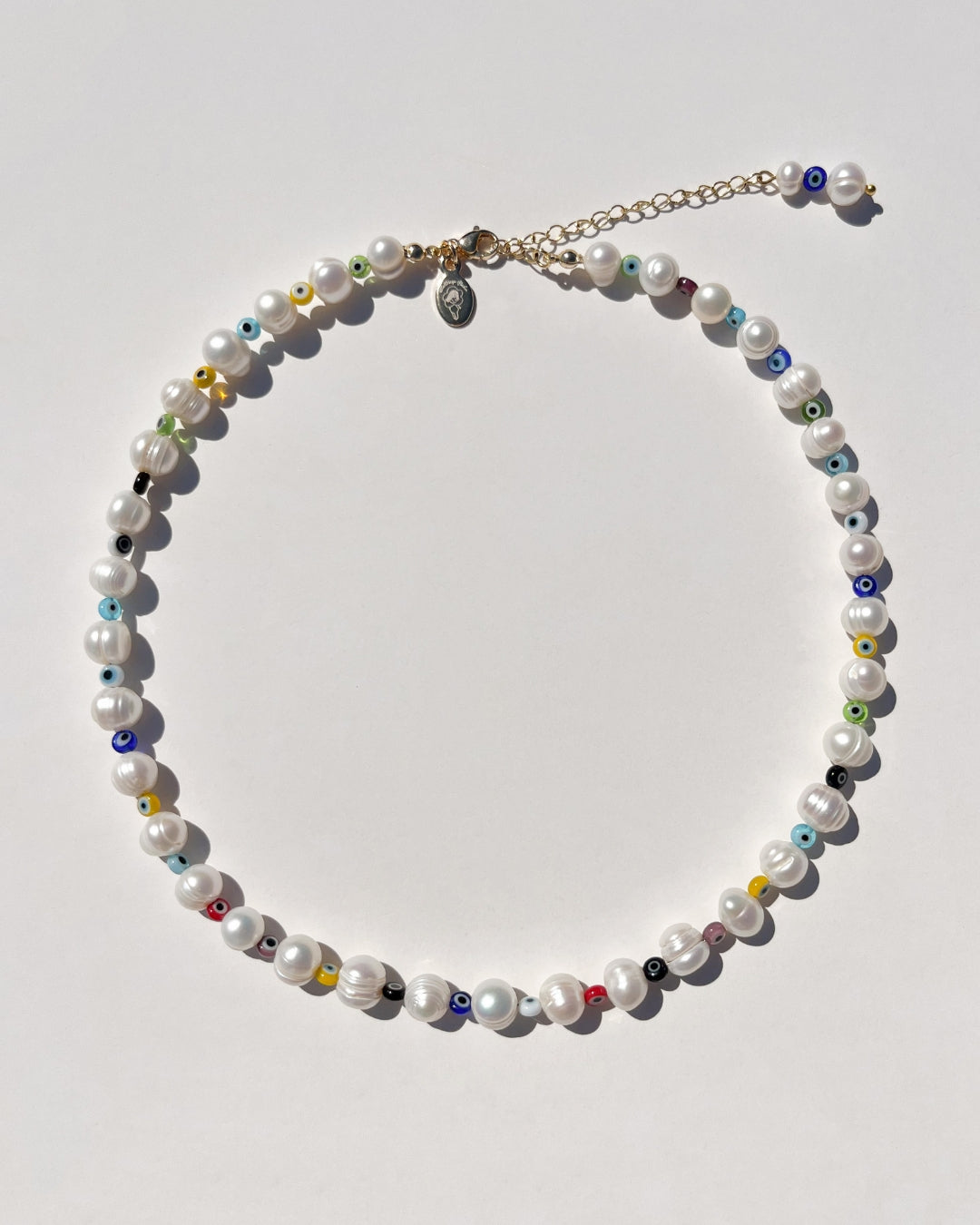 The Evil Eye Freshwater Pearl Necklace - Multicoloured