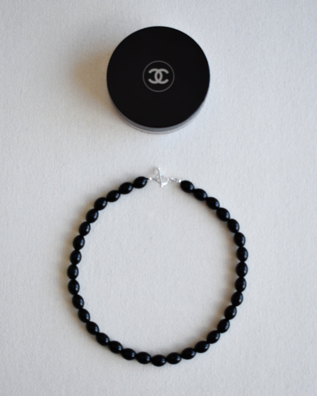 The Sterling Onyx Beaded Necklace